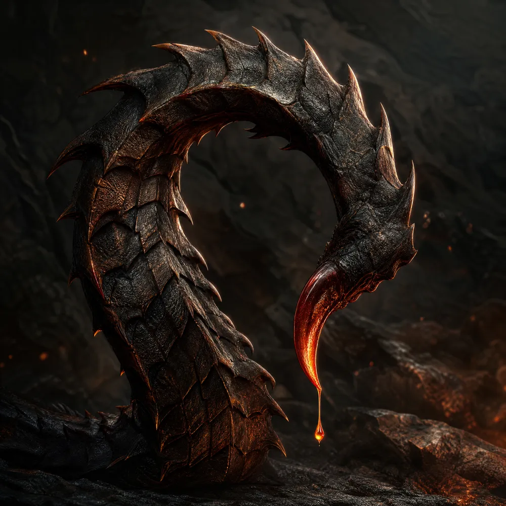 The scorpiontail of a dragon, original fan illustration